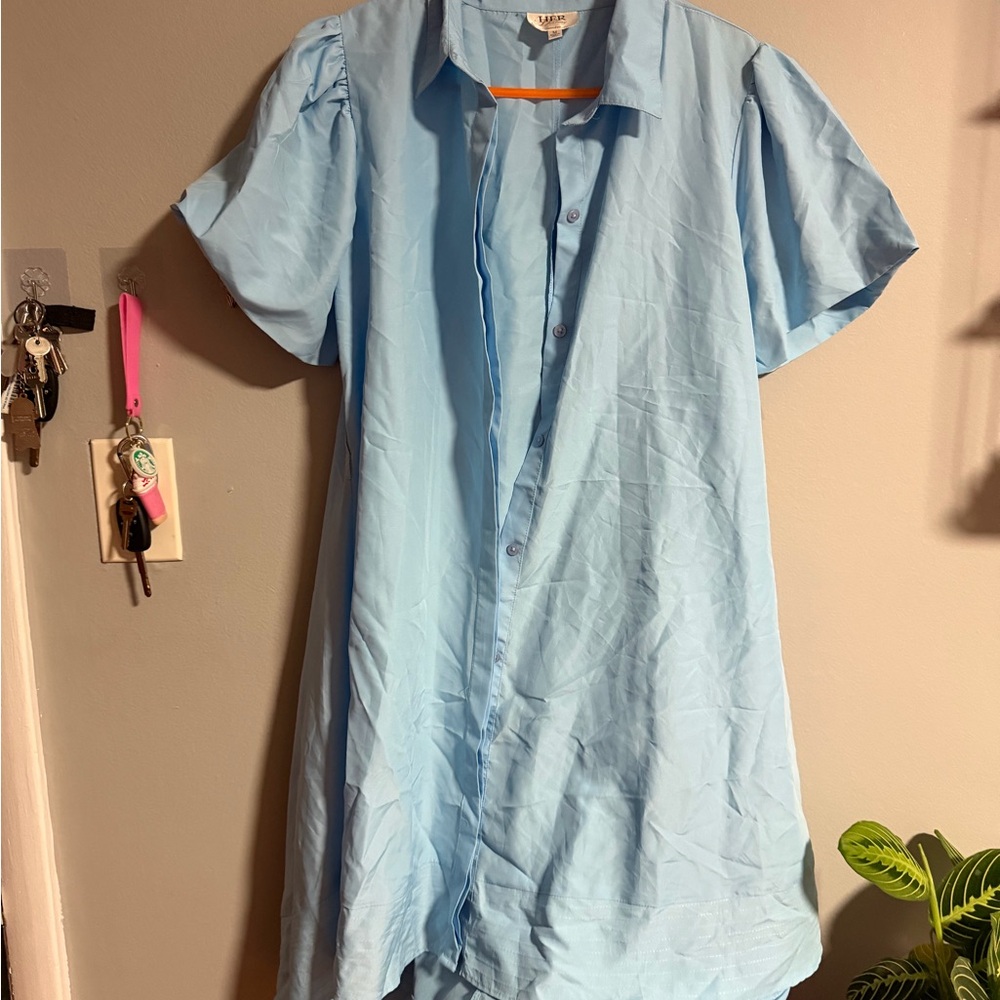 Light Blue Casual Button Down Shirt
